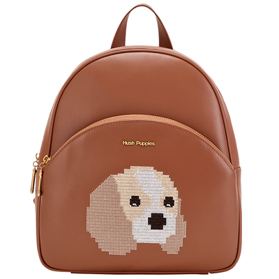 暇步士潮流时尚狗狗图案双肩包