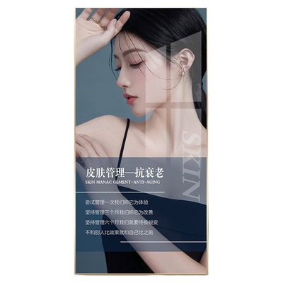 美容院玄关画装饰画高级感轻奢