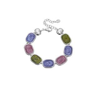 白岚厝色珐琅手链925银小众独特饰品高级感轻奢首饰礼物女SL3893