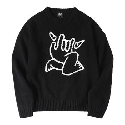 潮牌毛衣Karma8a法国攀岩品牌