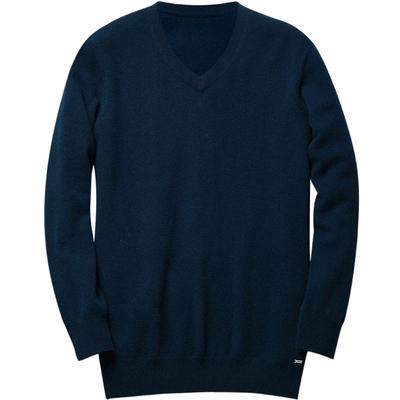 织礼男士商务休闲羊绒衫百搭V领