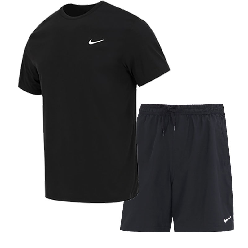 Nike耐克官方正品男士冰丝运动套装夏季健身速干衣短袖跑步服短裤