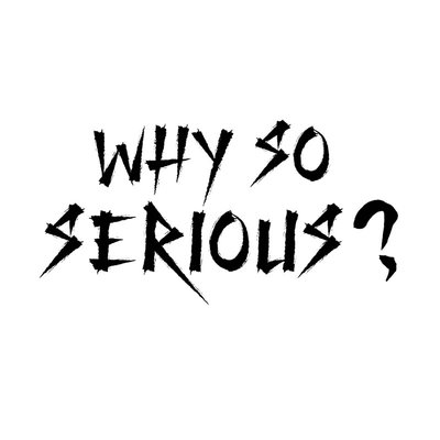 小丑whysoserious文字车贴纸