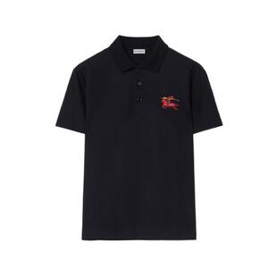 【新禧贺岁系列】BURBERRY男装 十字绣马术骑士徽标棉质 Polo 衫