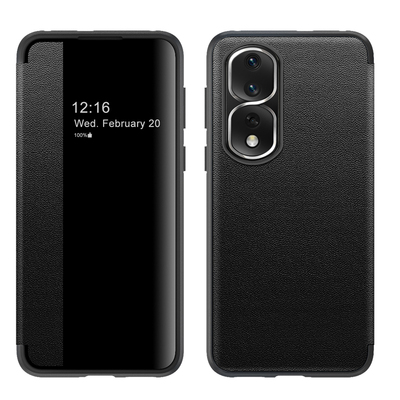 适用vivox80素皮侧窗手机壳翻盖