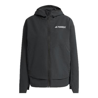 阿迪达斯外套女装秋季新款户外运动连帽软壳衣防风夹克IX1487