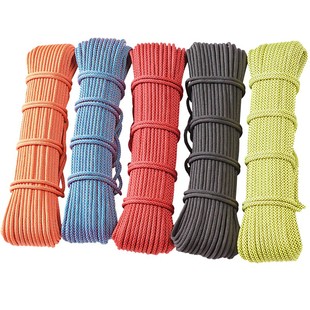 6mm登山辅助绳抓结绳结练习绳户外攀岩尼龙安全绳捆绑打结训练绳