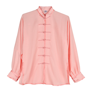 太极服女款竹节棉麻表演服春季武术服练功服太极拳服装男断码清仓