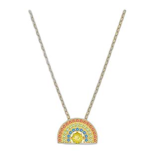 香港直邮SWAROVSKI施华洛世奇金跳动的心彩虹造型项链做工精细