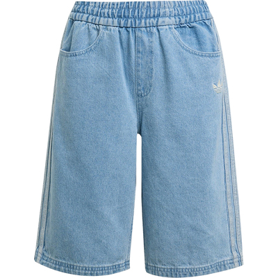 Adidas/阿迪达斯正品三叶草大童宽松运动透气经典牛仔短裤JZ9938