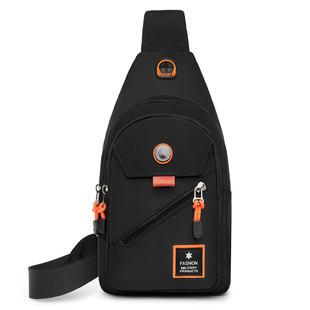 胸包男士包包单肩斜挎包休闲斜跨包新款牛津布胸前斜背包潮小男包