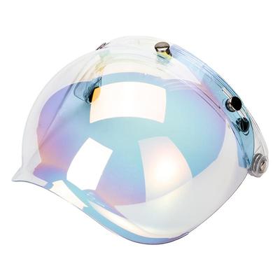 摩托车头盔泡泡镜复古三扣式通用挡风镜片半盔3/4盔风镜防风面罩