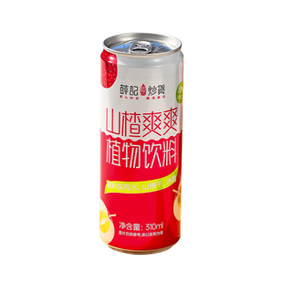 薛记炒货 山楂爽爽310ml*2罐果汁饮料纯山楂爆款休闲办公饮品