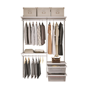 美达斯范洛/Fano卧室衣柜1.4米宽步入式衣帽间可调节金属环保衣橱