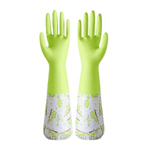 家用洗碗专用手套女耐用家务冬季加绒防水橡胶乳胶厨房清洁刷加长