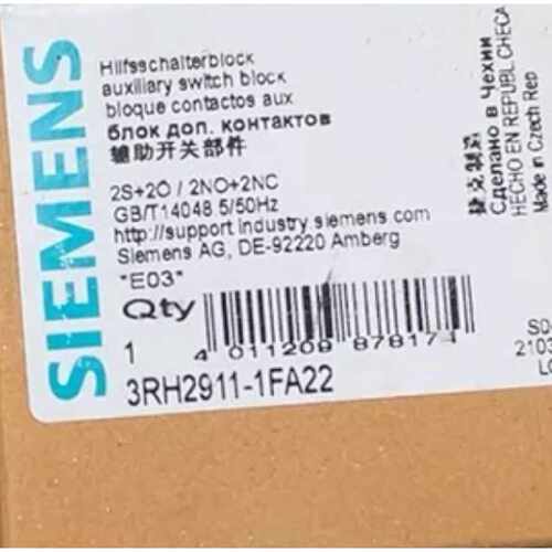 询价-3RH2911-1FA22辅助开关