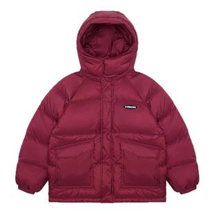 VISION童装 Teflon科技三防90鸭绒可拆卸新年红连帽羽绒服儿童冬