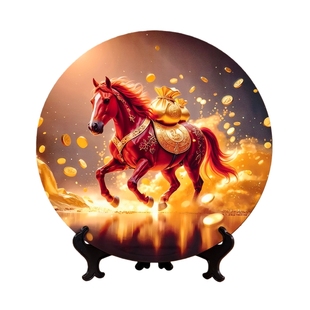 2026马年新款马上有钱装饰画摆件高级感客厅玄关招财旺宅春节礼物