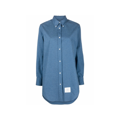 [五折优惠]THOM BROWNE 女士棉质法兰绒宽松衬衫裙连衣裙