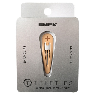 美国TELETIES X SMFK联名水滴夹碎发刘海夹亮面BB边夹头饰女发卡