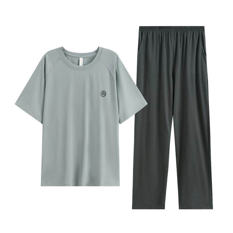 芬腾睡衣男夏季短袖长裤纯棉男生睡衣/家居服套装