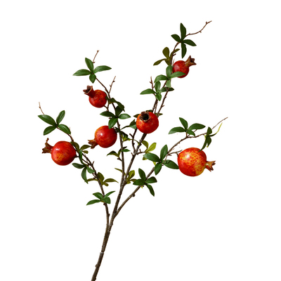 蝶舞仿真石榴柿子果客厅装饰摆件