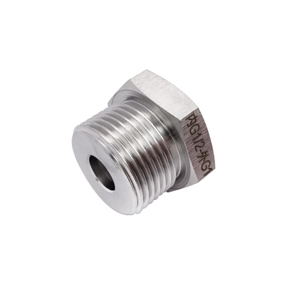 0081.内丝G1/2 BSP 4分转外丝G1寸 不锈钢螺纹转换接头 加厚 补芯