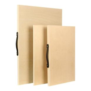 木质画板美术生专用4K8K实心素描画板空心手提绘画板儿童便携家用画板画架工具套装四开八开半开水粉速写板子