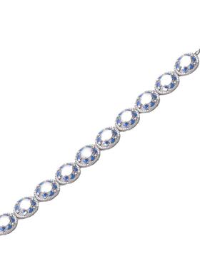 梦克拉 S925银和田玉手链 玉美人 和田玉白玉手链 玉石