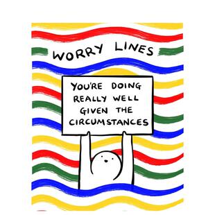 【现货】焦虑线条：大环境如此 你已经做得很棒啦  一切都会好起来的  IG超人气插画 Worry Lines 原版英文心灵励志
