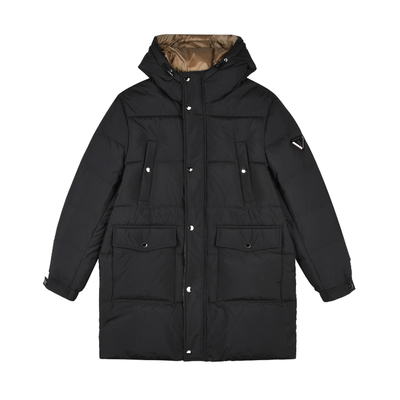 古劳吉那诺男装连帽中长款羽绒服