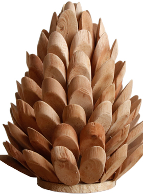 手工木质莲花创意摆件家居饰品