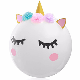 气球贴纸波波球喜字表情眉毛眼睛棉花糖透明贴纸网红卡通长条汽球