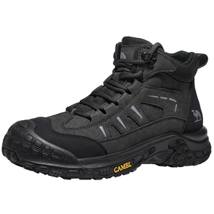 骆驼户外登山鞋2025冬季新款高帮防滑户外登山厚底耐磨徒步鞋男