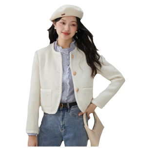 one more文墨2025秋季短款高级感小香风外套气质女装法式时尚上衣