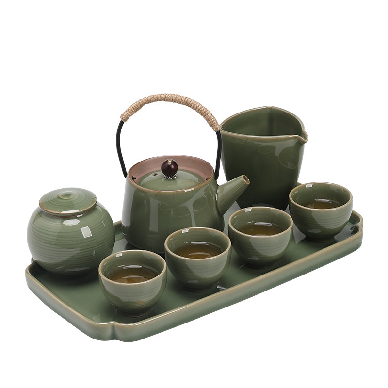 陶瓷家用提梁壶泡茶小套装