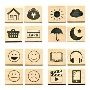 KODOMO NO KAO卡通学习办公育儿日常手账用印章组合装迷你小印章