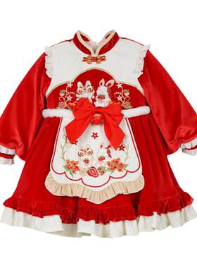 洛丽塔新年儿童拜年服汉服女童