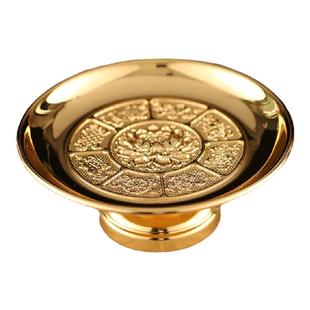 供盘纯铜供果果盘佛前佛具财神爷水果盘家用贡品盘上供贡盘供碟