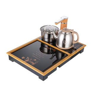 特诺星镶嵌内入式专用钢化玻璃小茶盘几面板茶具台套装美茗烧水壶