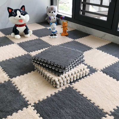 拼接地毯卧室少女ins风房间床边毯耐脏大面积客厅全铺泡沫飘窗垫