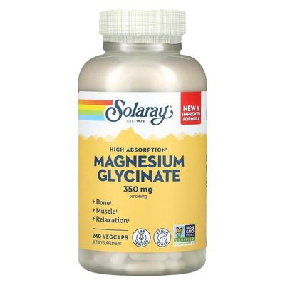 Solaray高吸收甘氨酸镁片营养神经帮助情绪睡眠梦镁片补镁