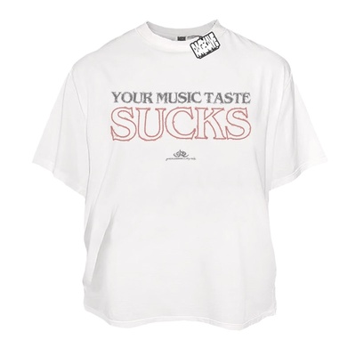 RAGECAVE恶搞标语潮流小领口T恤