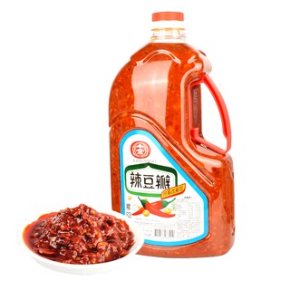 台湾进口调味料十全岗山辣豆瓣酱2.8kg香辣甘口全素红油川菜商用