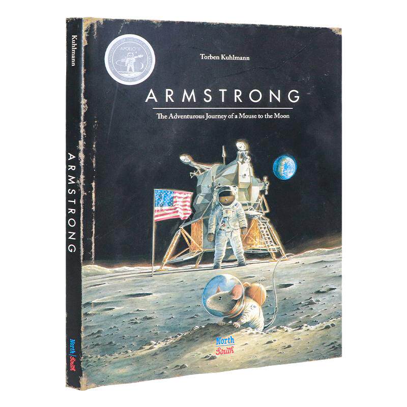 传奇小鼠冒险系列成为阿姆斯特朗 Armstrong the adventurous journey of a mouse to the moon英文原版绘本宇宙航天科普文学故事