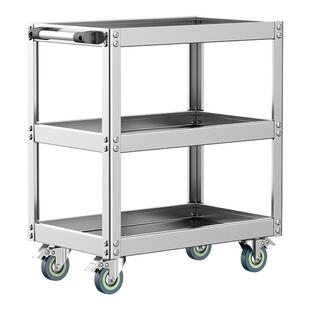 三层工具车小推车不锈钢工具架汽修车间用移动工具柜维修置物架