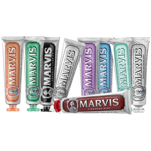 Marvis玛尔仕意大利进口薄荷牙膏85ml亮白呵护牙龈清新净澈玛尔斯