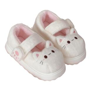 细细条 软萌小猫爪lolita鞋冬防滑户外魔术贴玛丽珍棉鞋豆豆鞋女