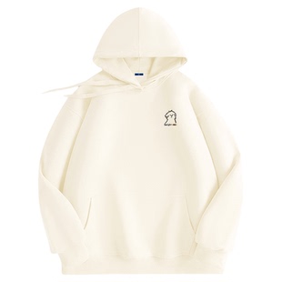 【敖瑞鹏代言】捷尼拉莫加绒情侣连帽卫衣男女同款加厚内搭上衣