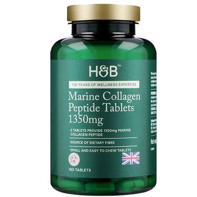 英国HB荷柏瑞180片海洋鱼胶原蛋白肽低糖型鱼胶原小分子量易吸收